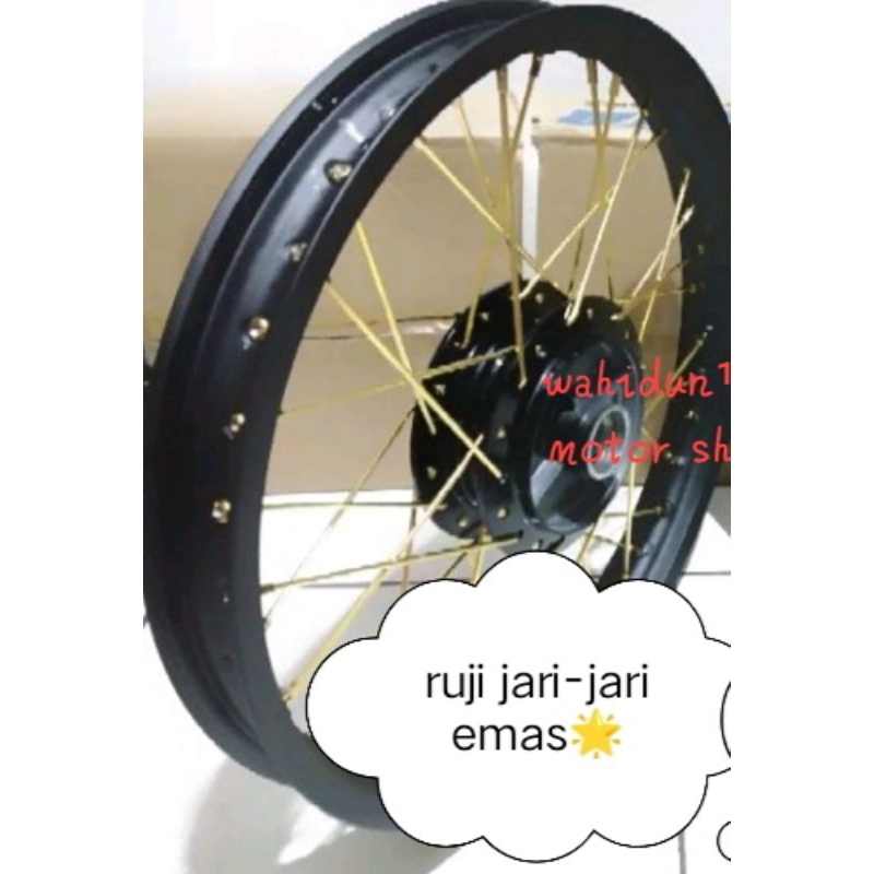 velg belakang black Ruji emas Astrea grand legenda Supra prima { Second Berkualitas }