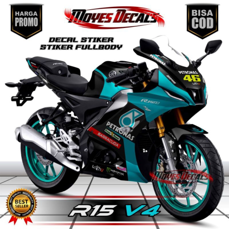 Decal Yamaha R15 V4 Full Body ,Decal sticker Yamaha R15 V4 motif Petronas
