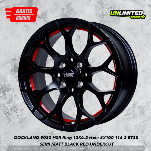 Velg Racing Honda Brio Ring 15 HSR WHEEL Tipe DOCKLAND Terbaru R15