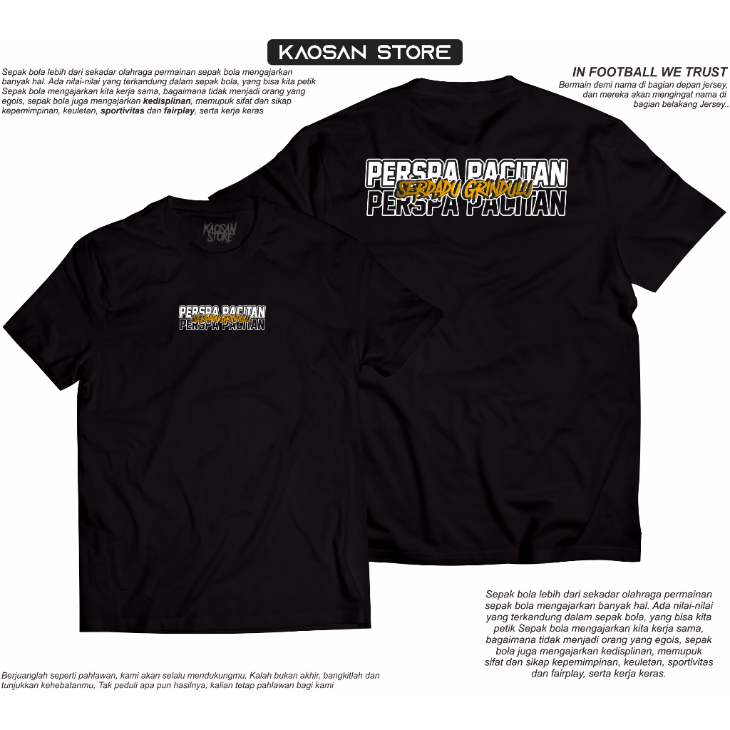 Kaos Perspa Pacitan Tshirt Perspa Pacitan Serdadu Grindulu Pacitan Football