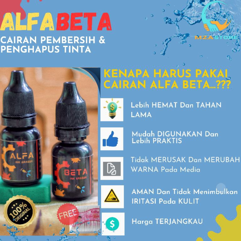 

ART I2F5 CAIRAN Penghapus Tinta Stempel Twinpen PremiumALFA BETA
