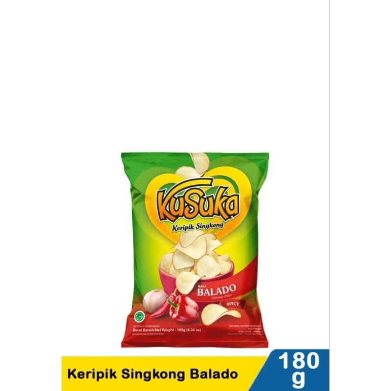 

Keripik Singkong Kusuka Rasa Balado 180g