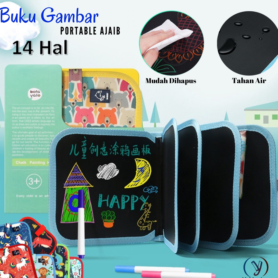 

ART J9U6 Buku Gambar Portable Anak 14 Halaman Drawing Book Bisa Dihapus