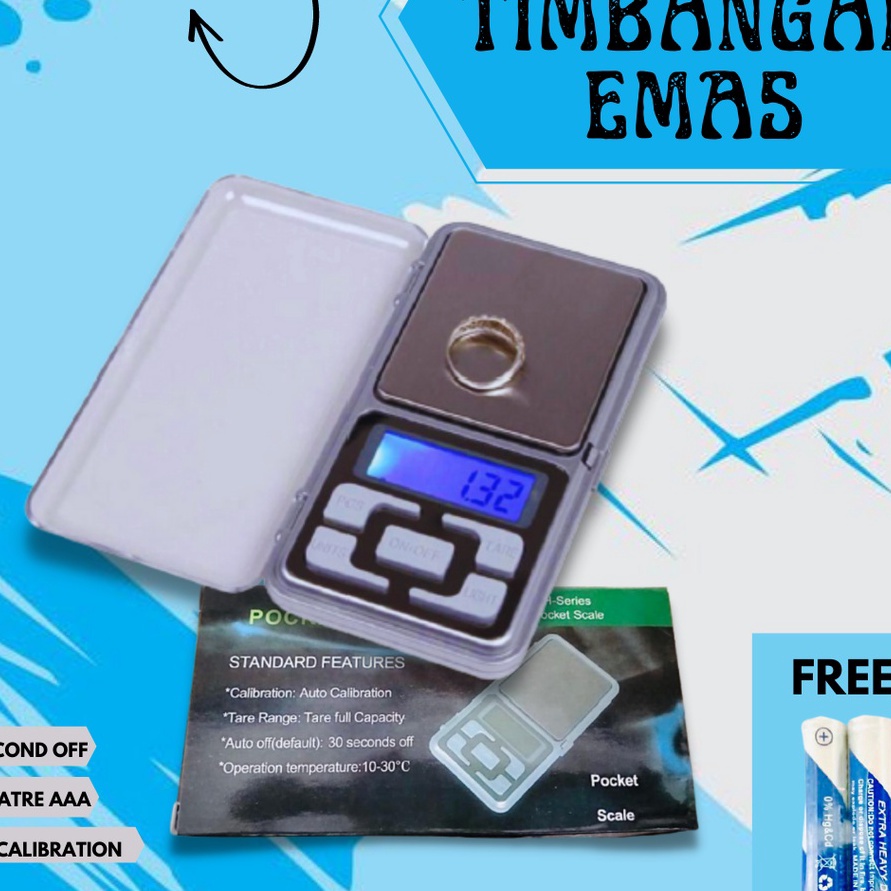 Penjualan TerbaikCOD Timbangan digital Emas 5gr dan 2gr