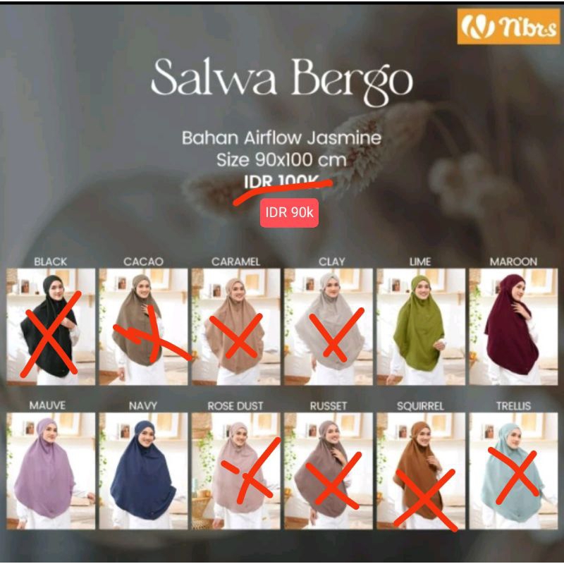 NIBRAS - Bergo Salwa/ Bergo/ Bergo Nibras Terbaru/ Hijab iInstan