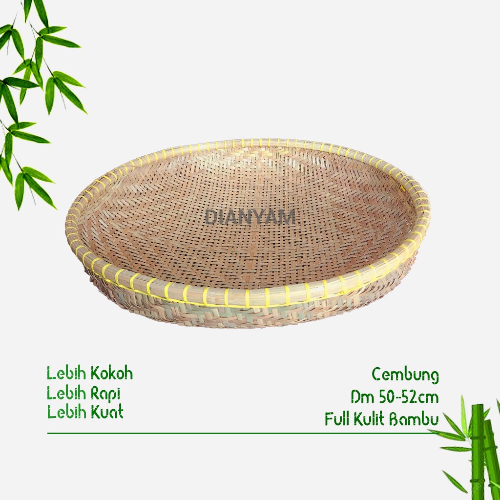 Ayakan Bambu Kulit Cembung Besar 52cm