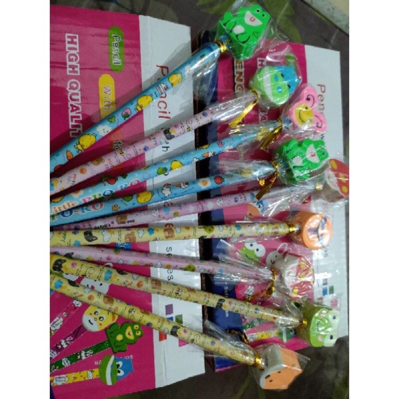 

1pcs Pensil Kepala Penghapus Lucu