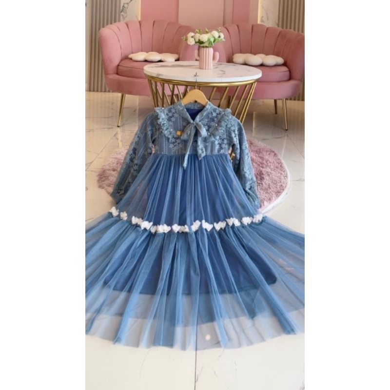 ALUNA DRESS // DRESS IBU DAN ANAK // GAMIS BRUKAT MEWAH // GAMIS COUPLE PESTA // DRESS 3-15 TAHUN