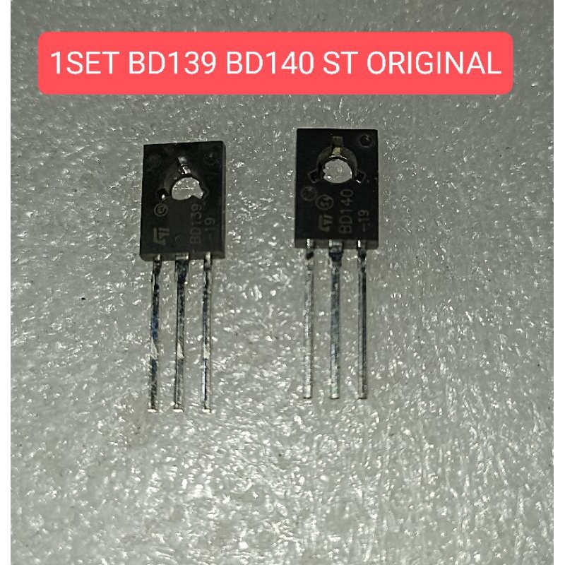 1SET TRANSISTOR BD139 BD140 ST BD 139 BD 140 ORIGINAL ASLI ST