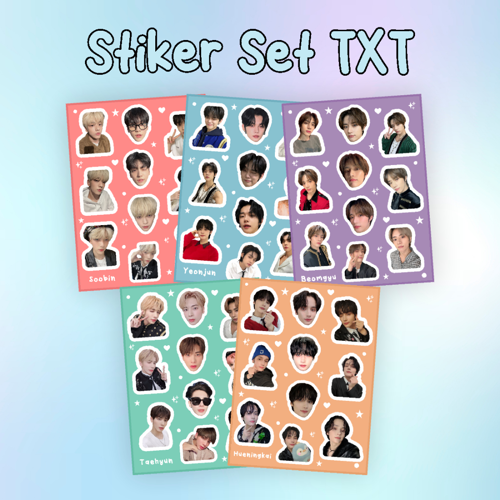 Sticker/Stiker Set TXT Soobin/Yeonjun/Beomgyu/Taehyun/Hueningkai