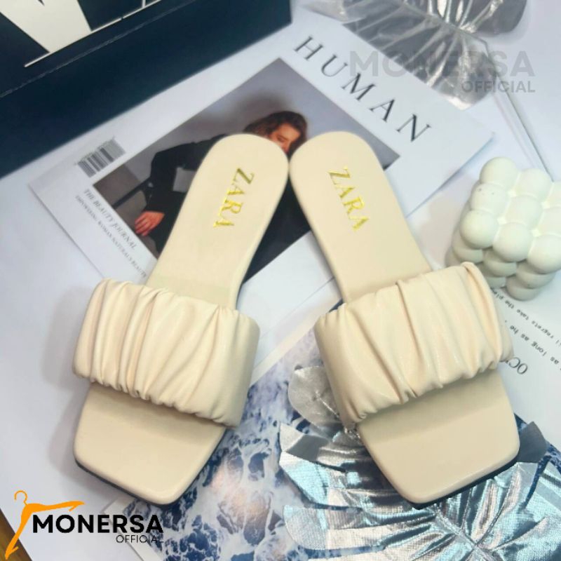 Sandal Teplek Zara/Flat Wanita // Sandal Kekinian// Sandal Branded// Sandal Slip-On
