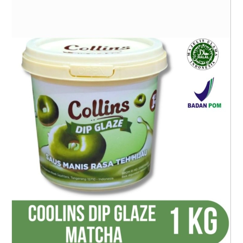 

Collins Dip Glaze 1 kg Rasa Greentea Topping Kue Donat Pisang Pasta Malt Krispi Free Bubble Wrap