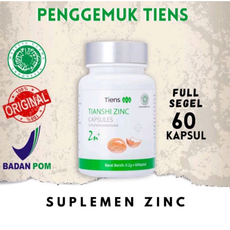 TIANSHI ZINC ORIGINAL DARI DISTRIBUTOR REAMI TIENS PENAMBAH NAFSU MAKAN ANAK, DAN PENGGEMUK BADAN TE