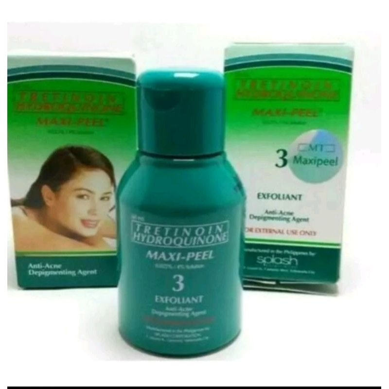 TONER MAXI PEEL 3 ANTI ACNE EXFOLIANT HIJAU ANTI ACNE 60ML ASLI IMPORT FILIPINA / MAXIPEEL