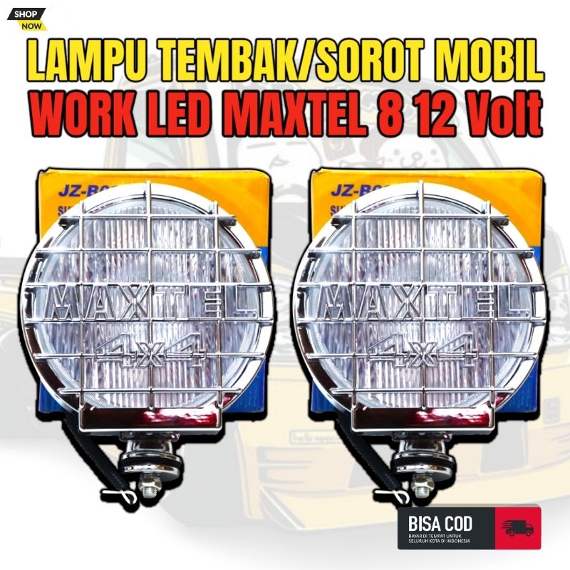 Lampu Tembak Sorot Led Maxtel Mobil Super Terang 12 Volt