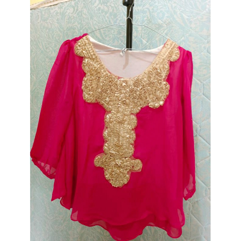 Blouse pink fanta preloved