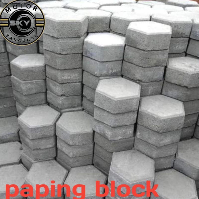 paving block/paping block/ k.250. k-300 tebal 6cm  tebal icm ECER satuan