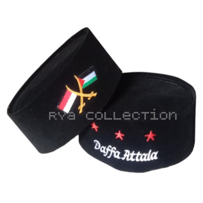 Peci songkok blusdru Bendera Indonesia&palestina