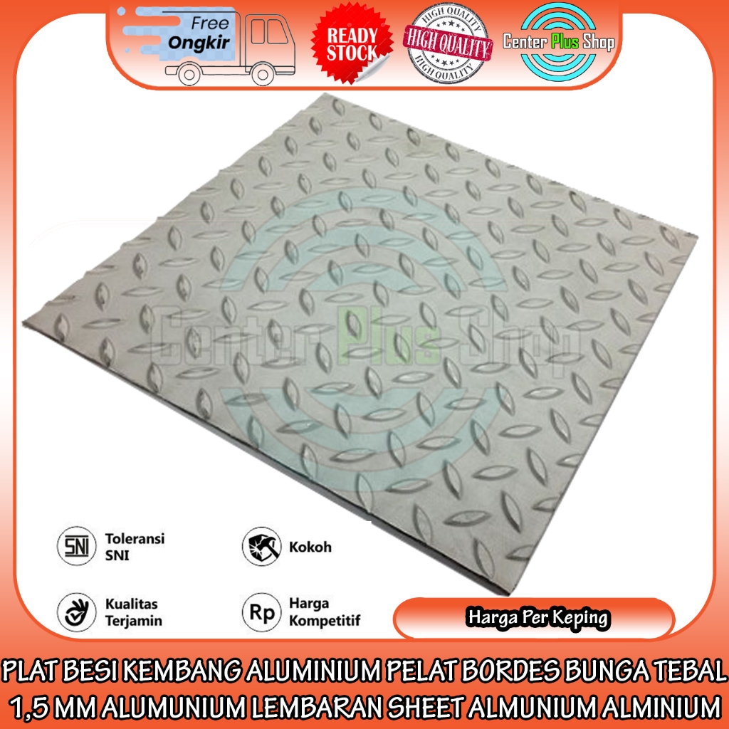 [Instant] PLAT PELAT BORDES BUNGA TEBAL 1,5 MM PLATE BESI KEMBANG ALUMINIUM ALUMUNIUM LEMBARAN SHEET