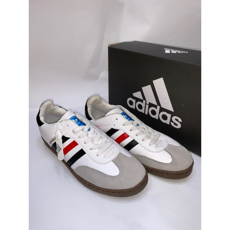 ADIDAS SAMBA OG - Putih Hitam Merah - White Black Red Snekers Pria & Wanita
