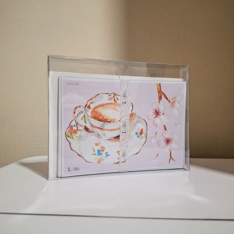 

[BUNDLING] LADA ATELIER | Sakura Latte Postcard | Japanese Linen 230 gsm