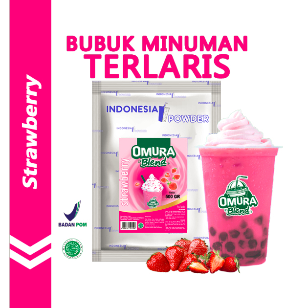 

Bubuk Minuman Premium Rasa Strawberry 500 Gr (Mix Gula)
