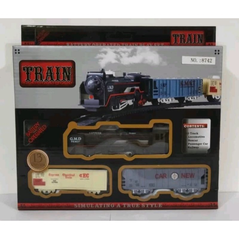Kereta api mainan. Train express. Kereta api simulator. mainan anak kereta
