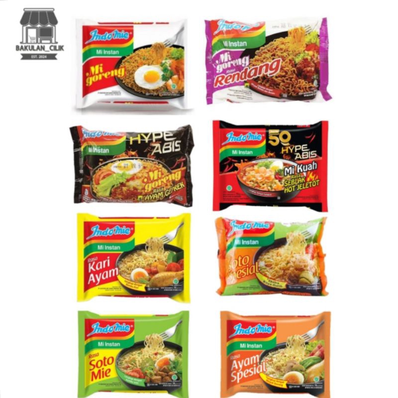 

Indomie All Varian Murah Banyak Rasa Goreng Ayam Geprek Seblak Hot Jeletot Mie Instan