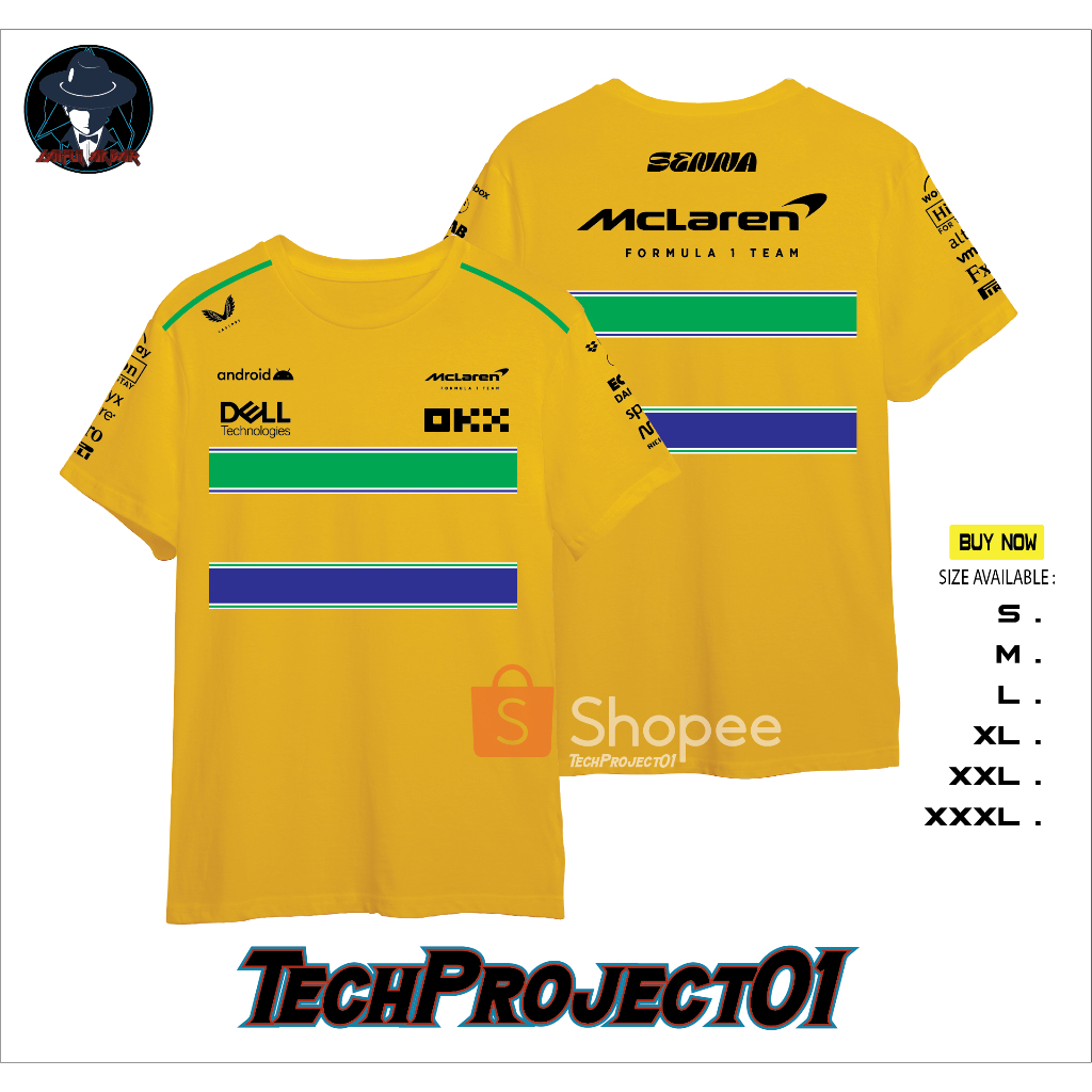 Tshirt Kaos McLaren Senna Edition McLaren Racing Team F1 2024 Formula 1 Best Quality Terjangkau