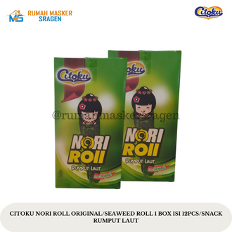 

CITOKU NORI ROLL ORIGINAL/SEAWEED ROLL 1 BOX ISI 12PCS/SNACK RUMPUT LAUT