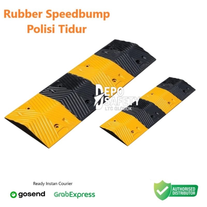 Rubber speed bump panjang 1 M tebal 5 cm - Rubber speed bump