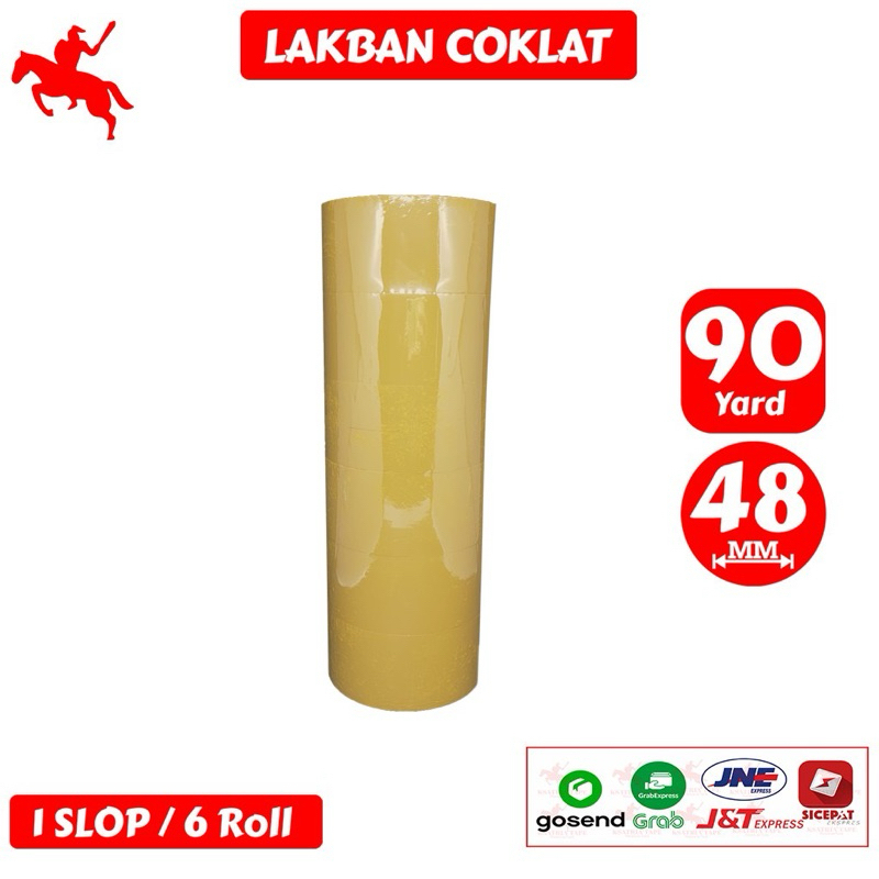 

Lakban Coklat KSATRIA Tape 48MM 90 Yard / 70 Yard (1 Slop isi 6 Roll)