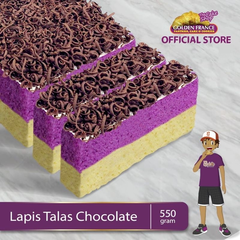 

Lapis Talas Bogor Cokelat, Oleh-Oleh Bogor by Golden France (470gram)