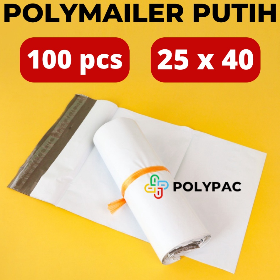 

Promo Keren Polymailer PUTIH 25x4 isi 1 pcs Polymailer Putih Premium