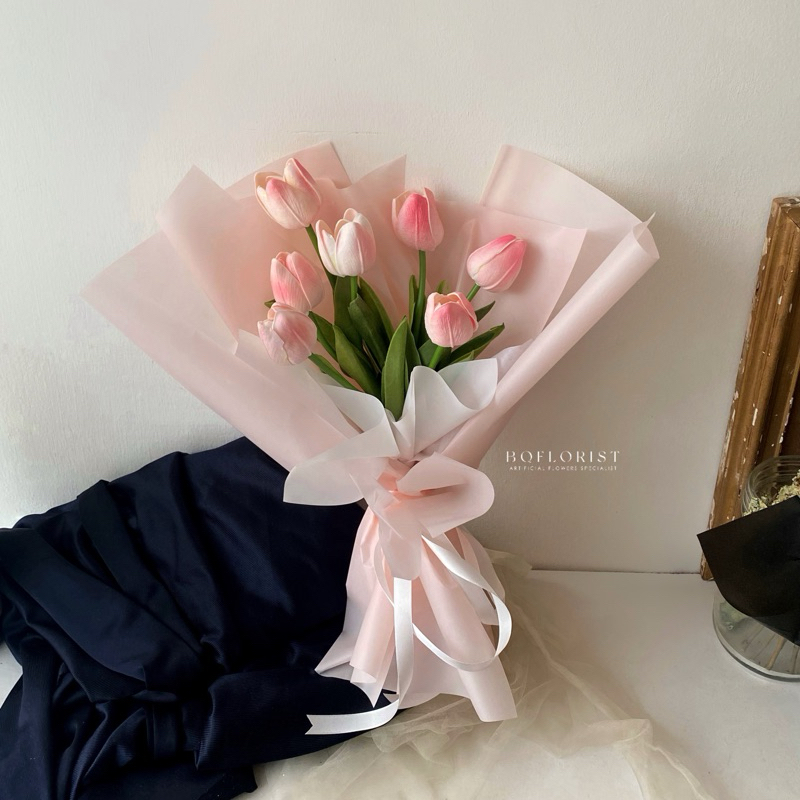 TULIP BOUQUET - ARTIFICIAL FLOWER BOUQUET BUKET BUNGA TULIP BY BQ FLORIST