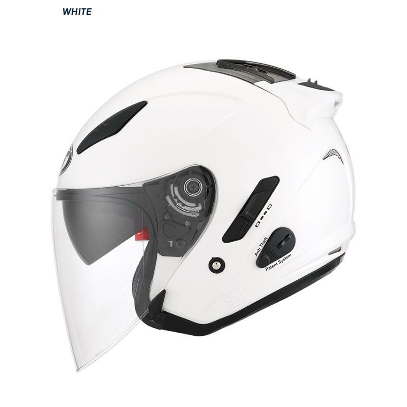 HELM KYT GALAXY FLAT R SOLID - WHITE - ORIGINAL