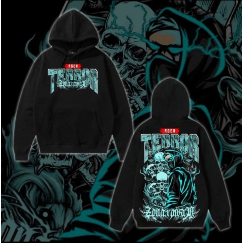 HOODIE AGEN TERROR SABLON PLASTISOL