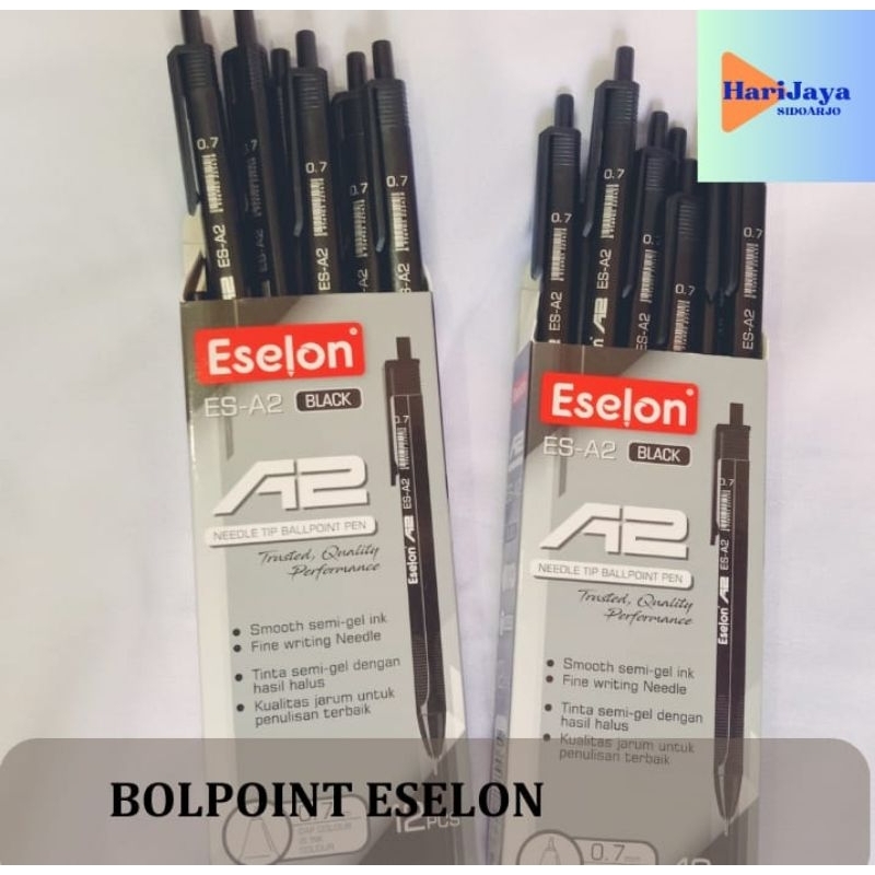 

[HARI JAYA] 1 Pack 12 Pcs Bolpoint Eselon 0.7 Pen Pulpen Eselon Bulpen Eselon Ballpoint Eselon