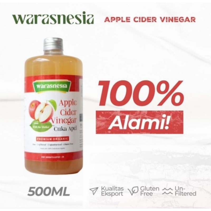 

WARASNESIA CUKA APEL 500 Ml, Cuka Apel, Cuka Apel Original, sari Cuka apel