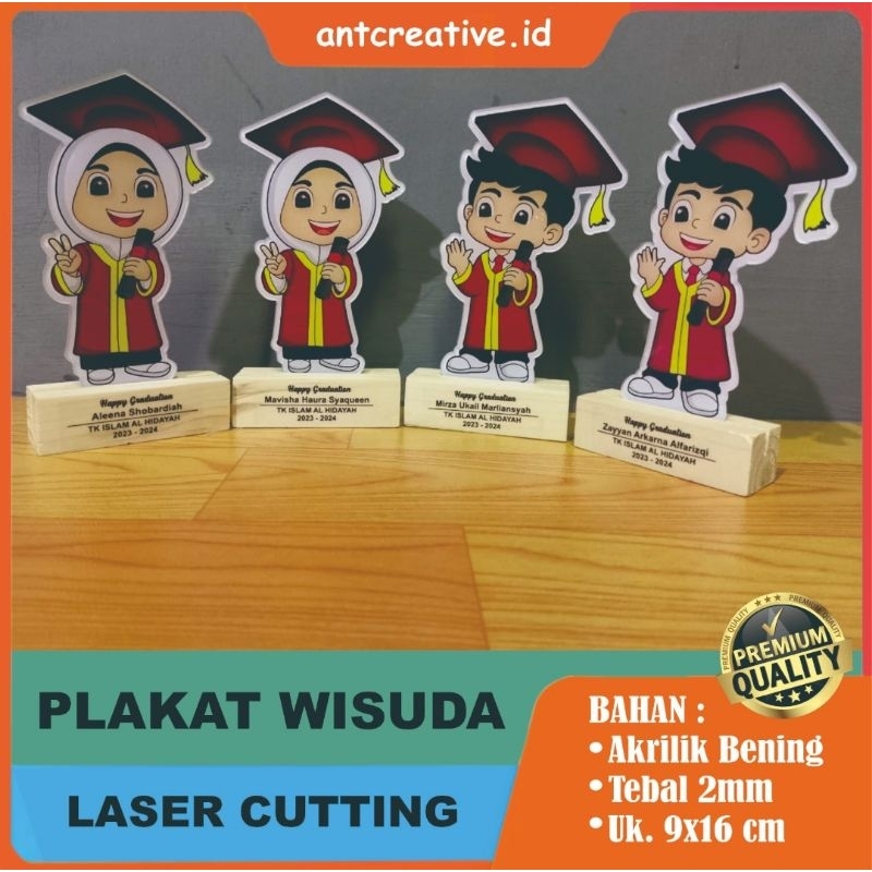 Plakat wisuda akrilik / Plakat akrilik anak / Piala wisuda