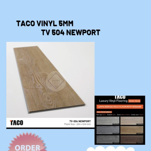Lantai Vinyl 5Mm Click Taco Tv-504 Newport