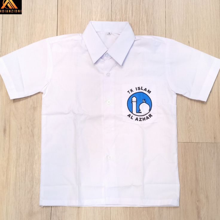 Terbaru BAJU PUTIH TK AL AZHAR TANGAN PENDEK HEM TK AL AZHAR SERAGAM AL AZHAR SERAGAM AL AZHAR