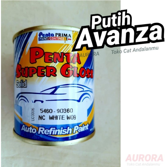 Cat Putih Avanza Xenia White W09 Penta Supergloss