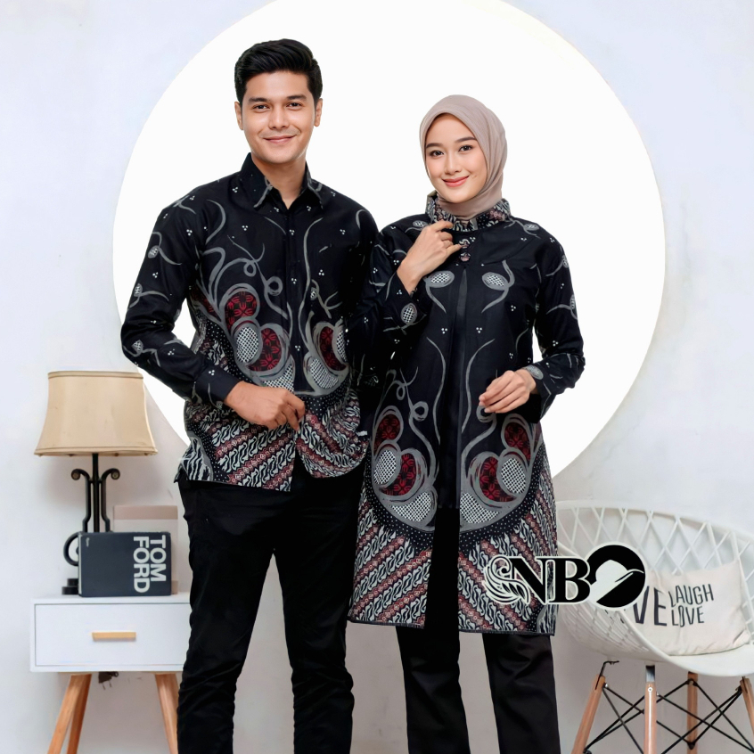 Baju Batik Seragam Couple Katun Motif Mahalini