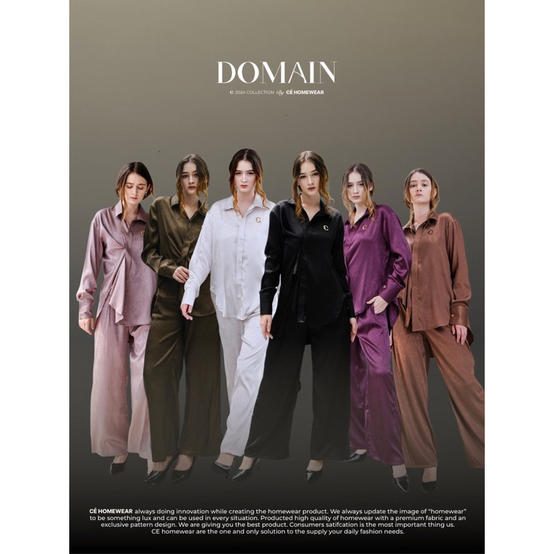 DOMAIN [Ce Homewear - Ce Noir] Setelan / Oneset Premium Wear