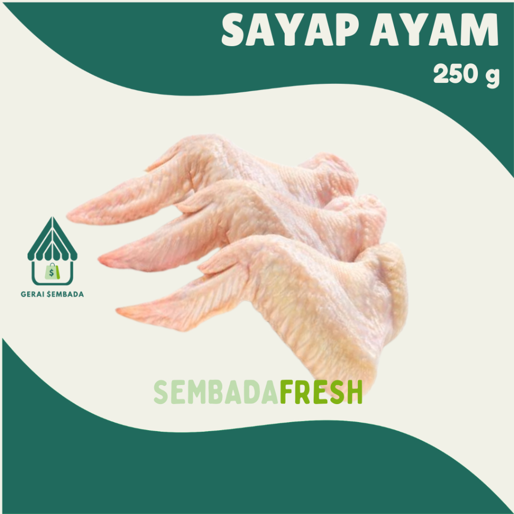 

Daging Ayam - Sayap Ayam 250 g - SEMBADA FRESH [Pengiriman Instant]