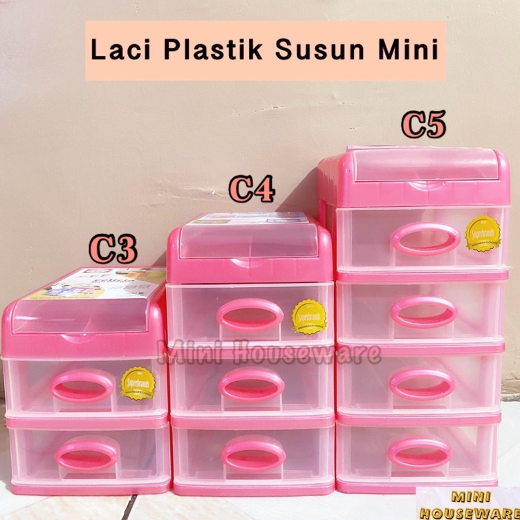 VlR Laci Plastik 2 Susun  3 Susun  4 Susun  Laci Plastik Mini Shinpo SIP 363  Tempat Makeup