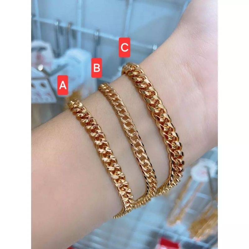 Gelang rante Emas muda kadar 15% (3 gram)