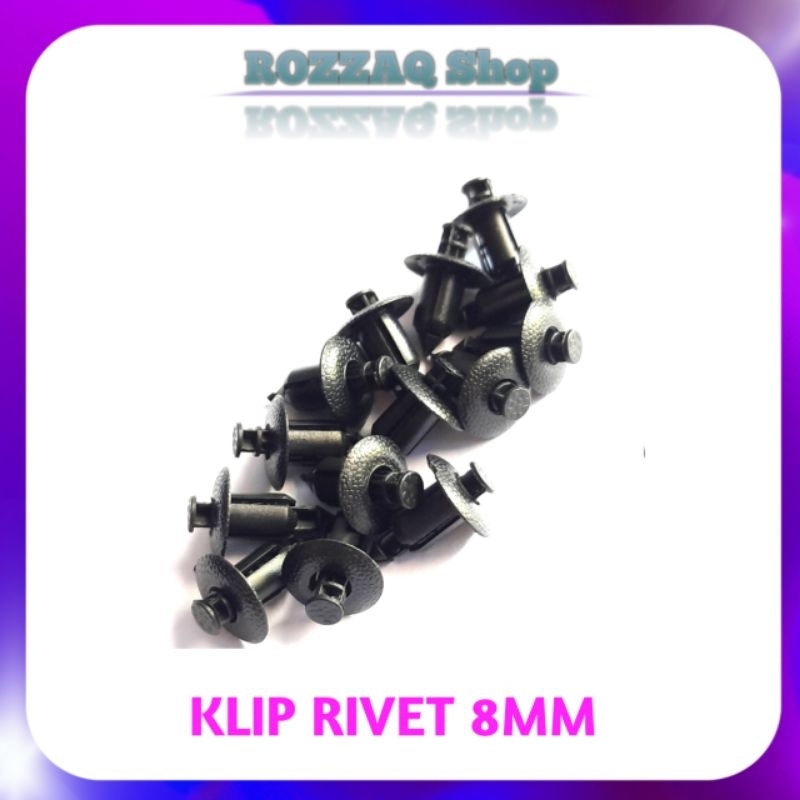 20 PCS KLIP RIVET 8MM KLIP PLASTIK BESAR KLIP BAUT KANCING KLIP JUMBO KLIP MOTOR MOBIL KLIP BAMPER U