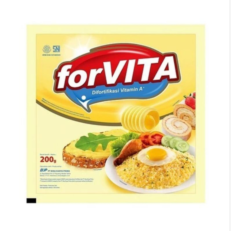 

FORVITA Margarin Serbaguna | Mentega Forvita 200 Gram